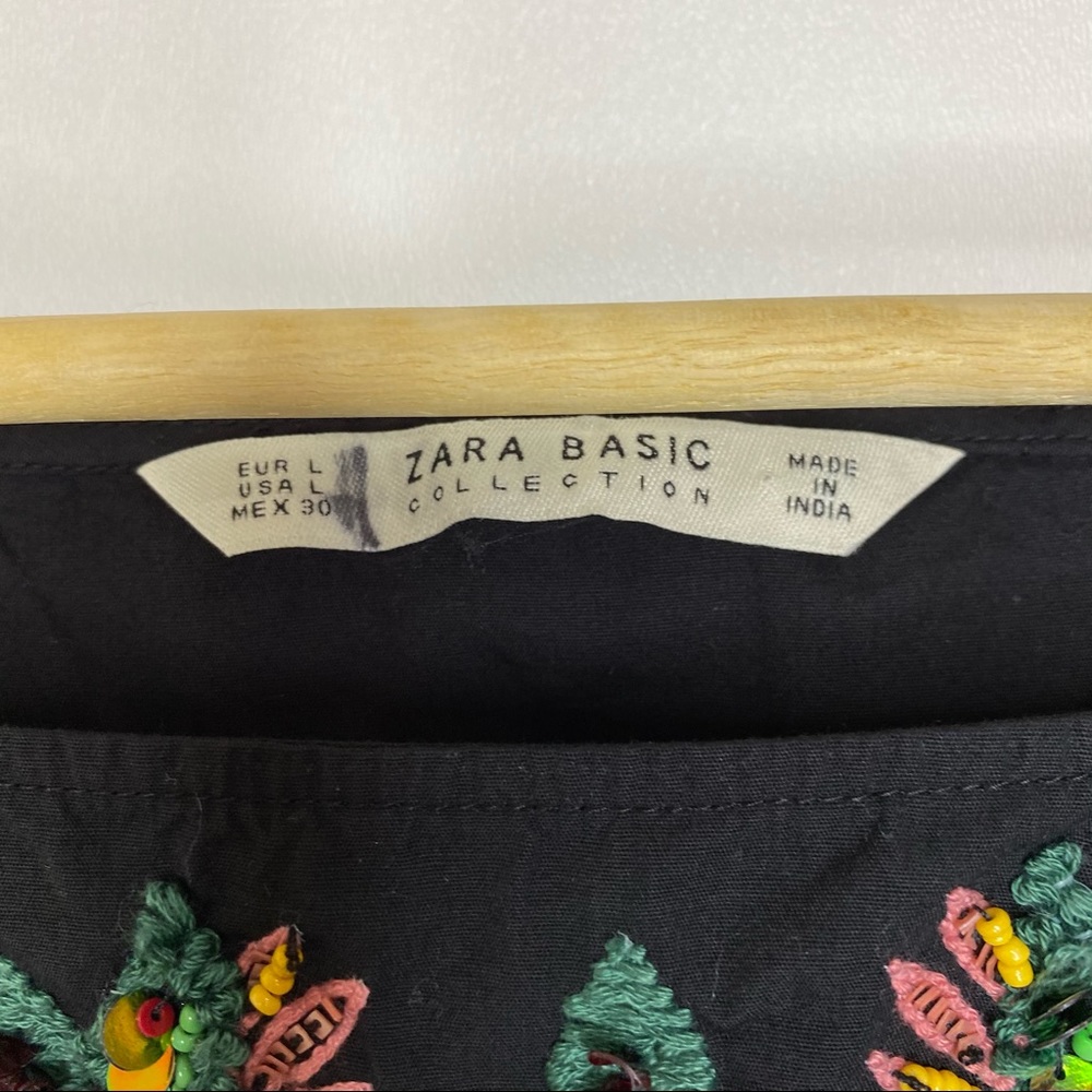 Zara Basic Sequin Embellishments Cold Shoulder Top - image 6